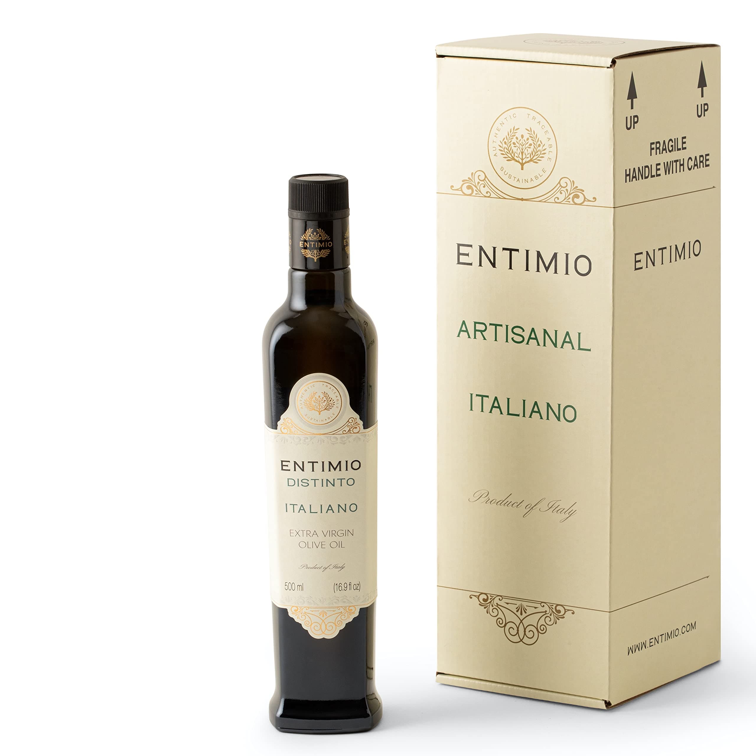 Entimio Distinto | 2021 Harvest Medium-Robust Organic Olive Oil Extra Virgin from Tuscany, Italy | Award-Winning, High in Polyphenols, Early Harvest Italian Olive Oil | 16.9 fl oz