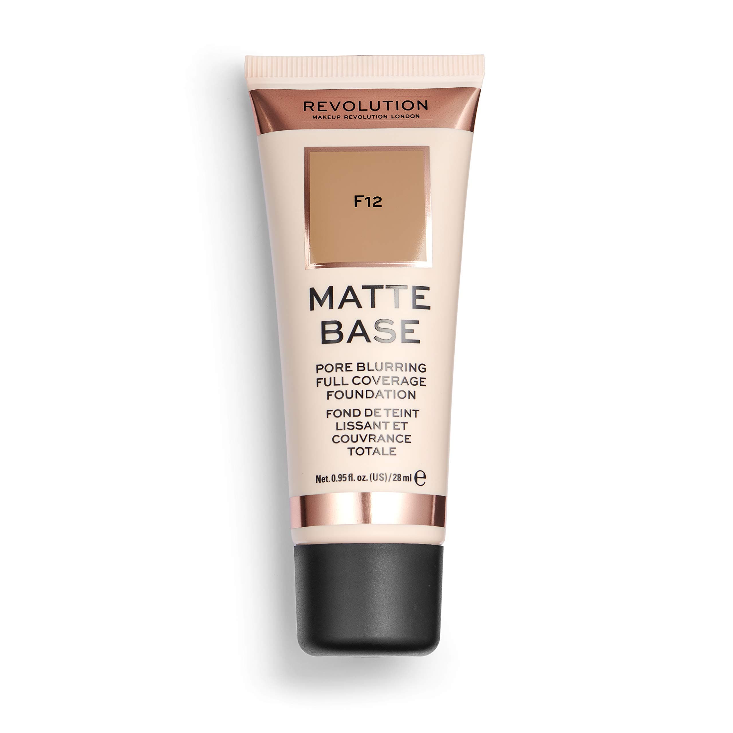 Revolution Beauty London, Matte Base, Foundation, F12, 28ml