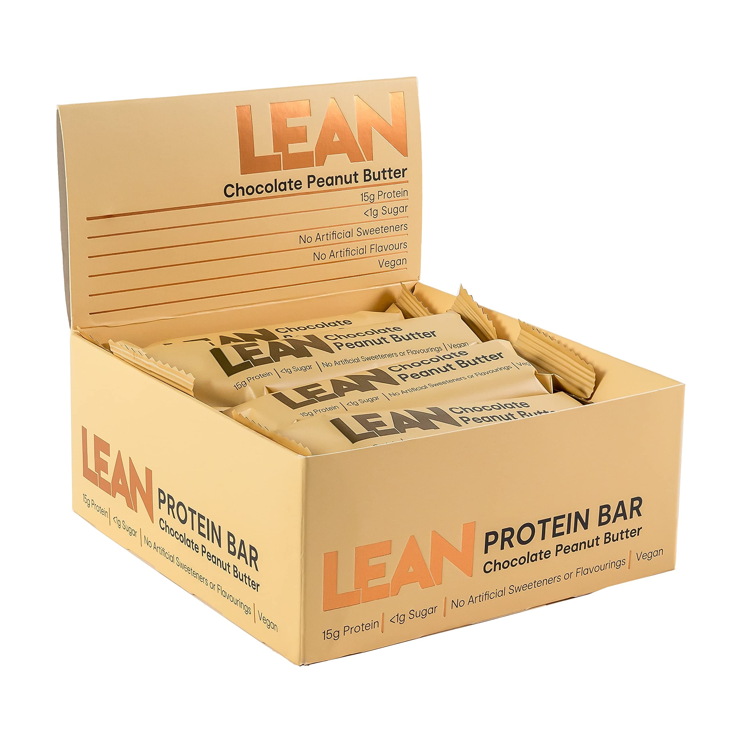 Lean With Lilly Vegan Protein Bars (12 x 48g) (Chocolate Peanut Butter)