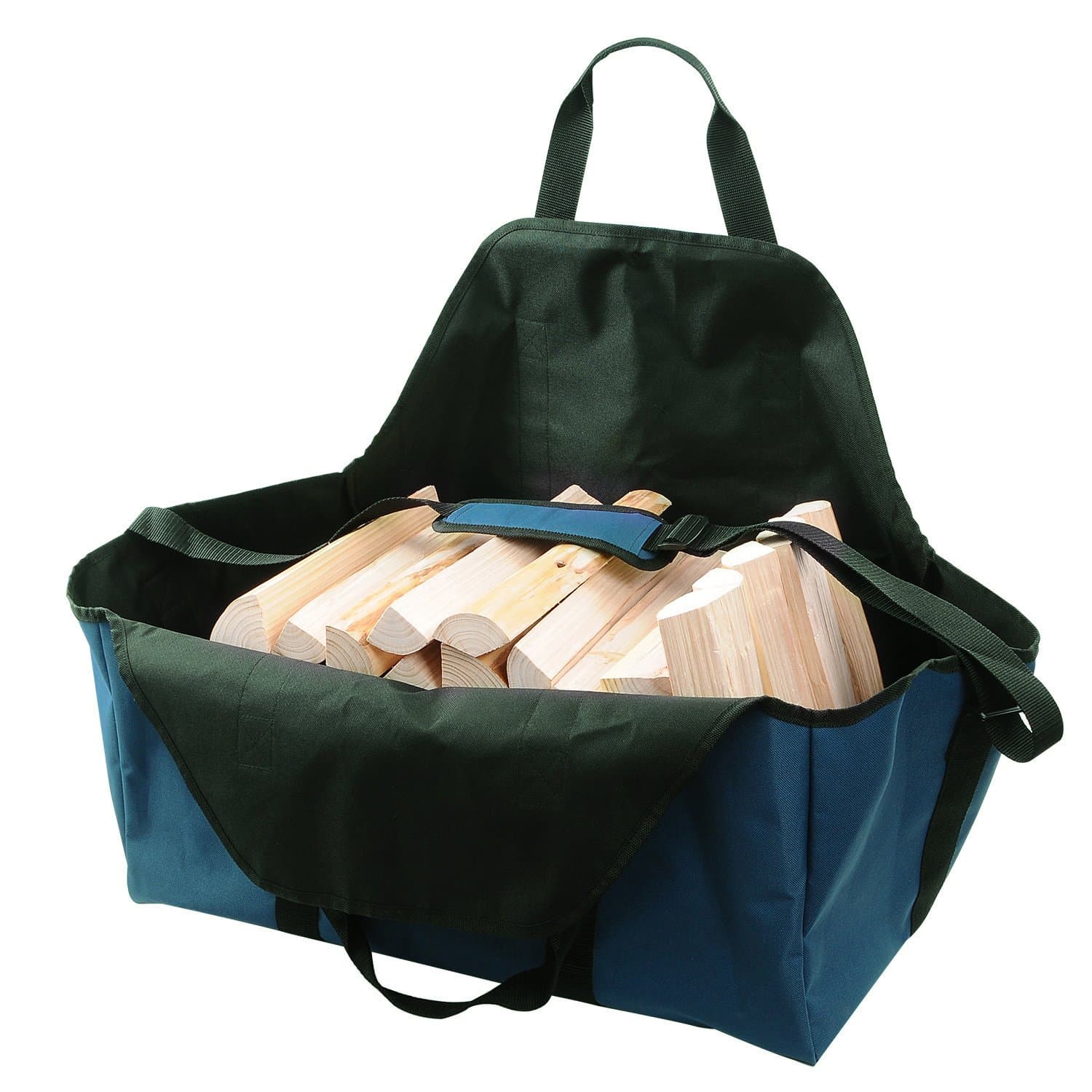 Realsun Supersized Firewood Log Holder Tote Fireplace Accessories Log Carriers with Adjustable Shoulder Strap Foldable