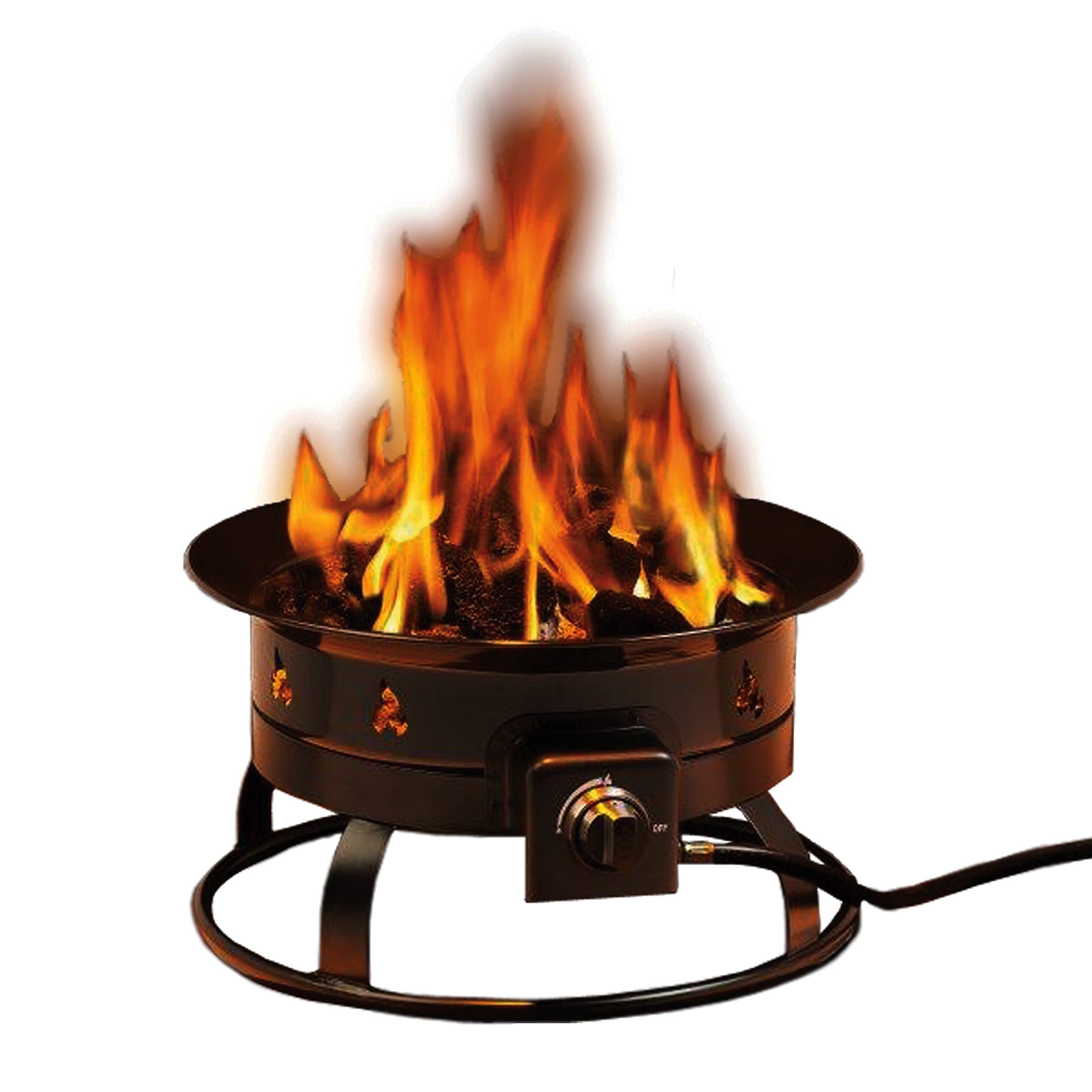 58,000 BTU Portable Propane Outdoor Fire Pit and Cover with Carrying Handle