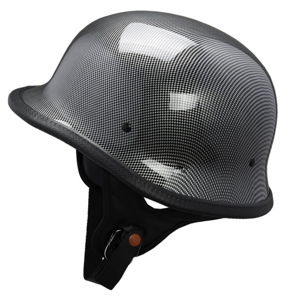 Lunatic, L2011CF-16, Extra Large, Carbon Fiber Look German Style Motorcycle Helmet