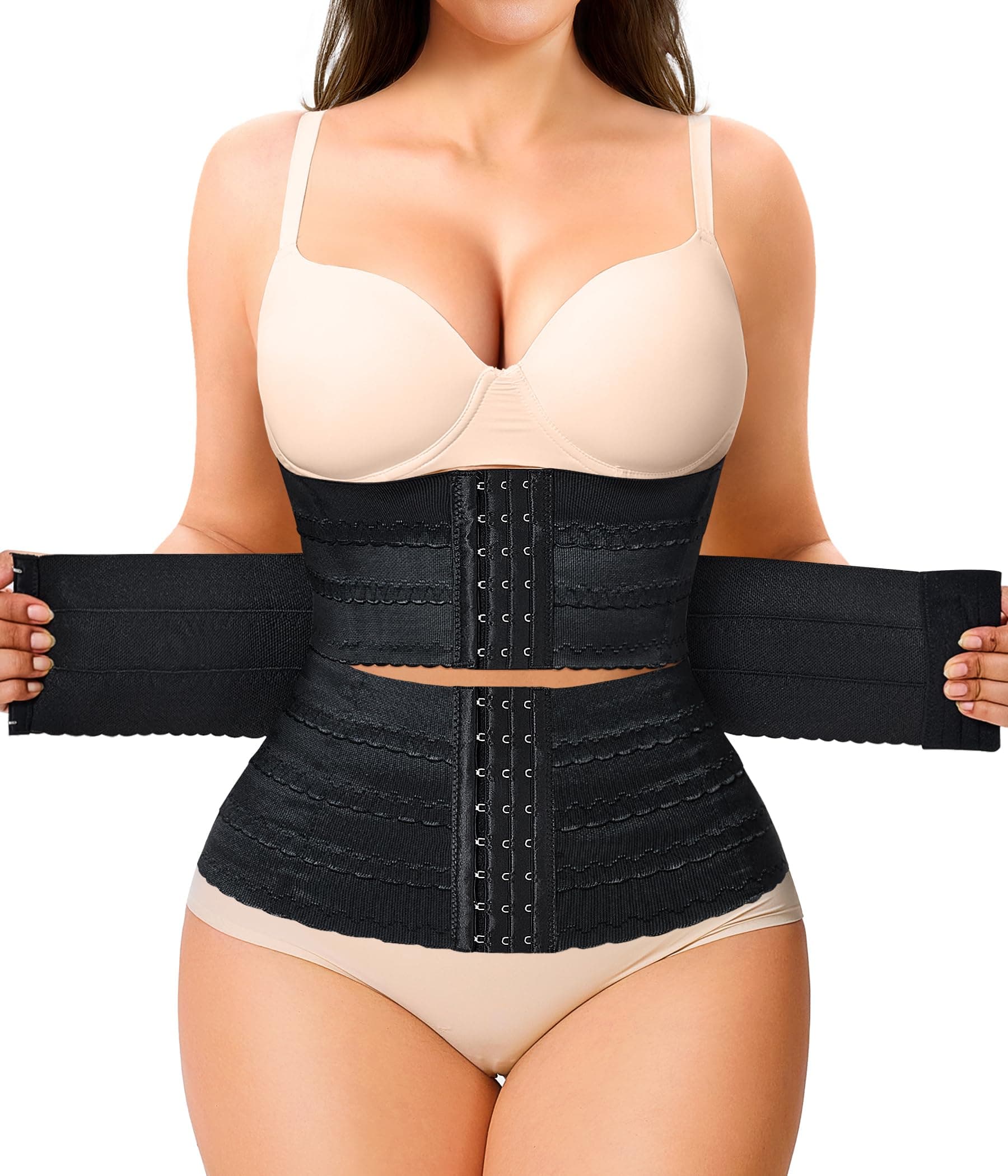Waist Trainer for Women Corset Shapewear Tummy Control Segmented Waist Cincher Workout Girdle