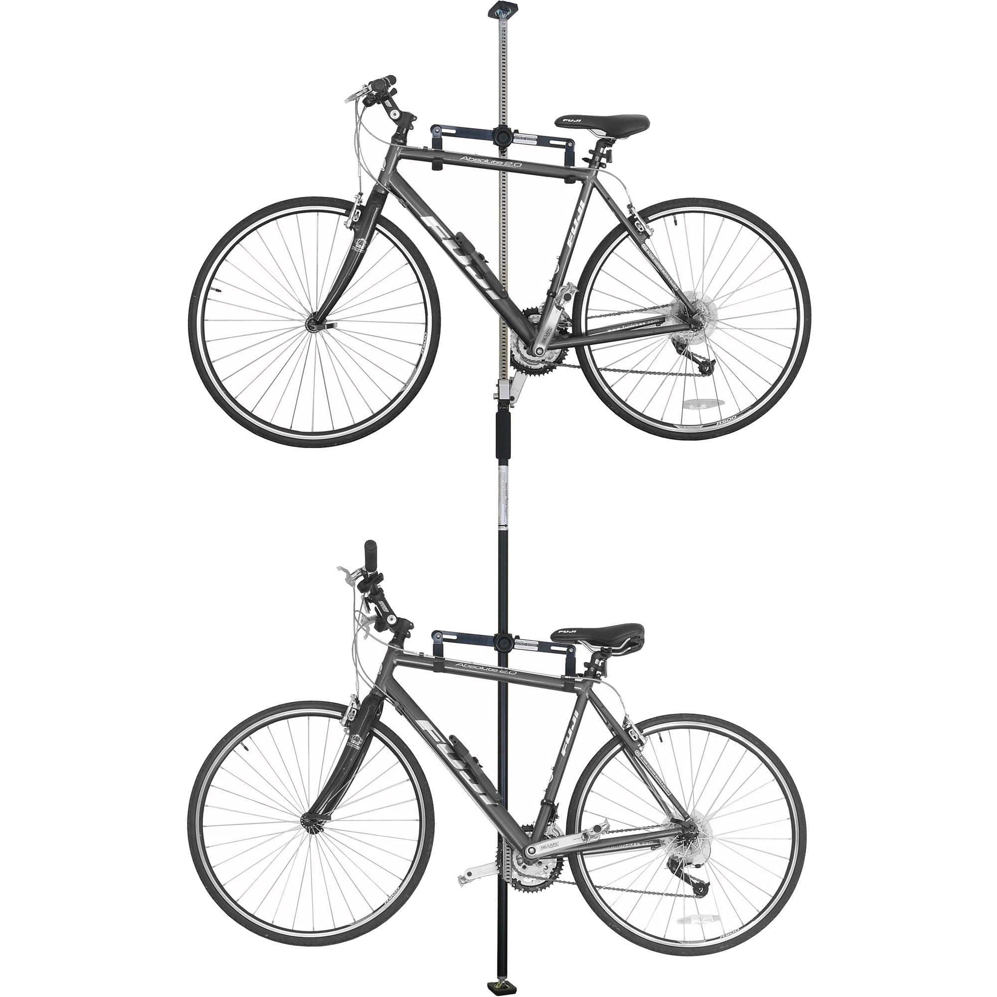 SPAREHAND Q-RAK II - Dual Bike Storage System - CP - Bike Rack Garage Storage - Indoor Bike Storage for 2 Bikes (Black)