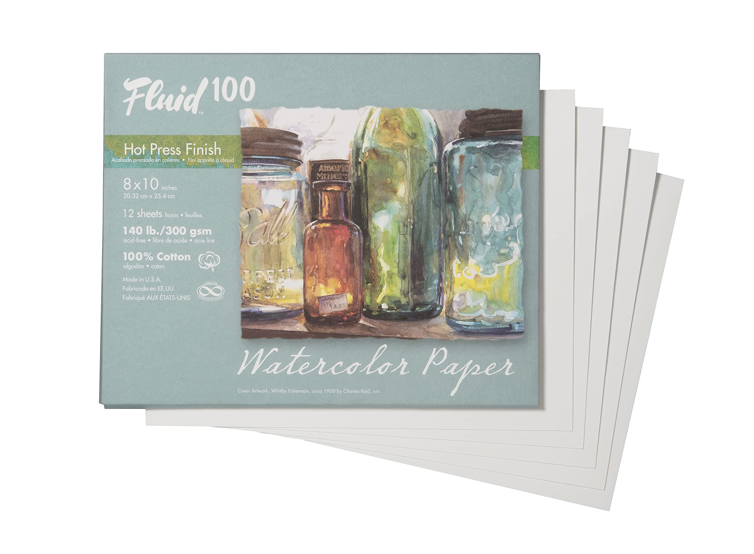 Handbook Paper Fluid 100 Watercolor Hp 140Lb Pochette 8X10