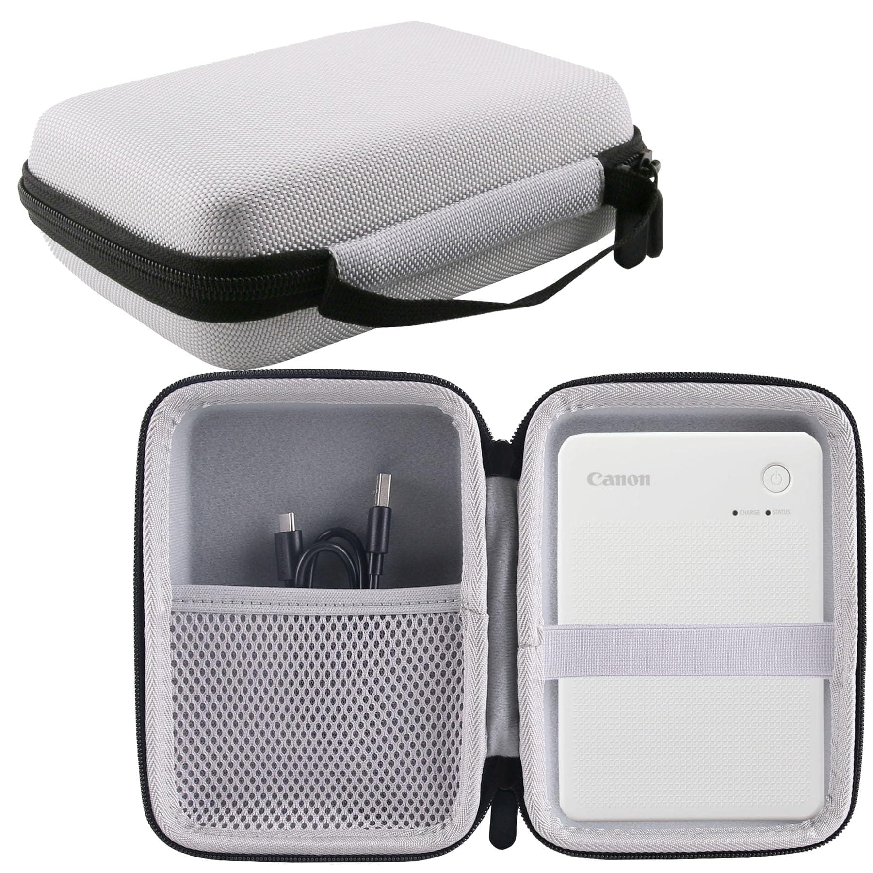 WERJIA Hard Carrying Case Compatible with Canon SELPHY QX20/SELPHY Square QX10 Photo Printer (grey)