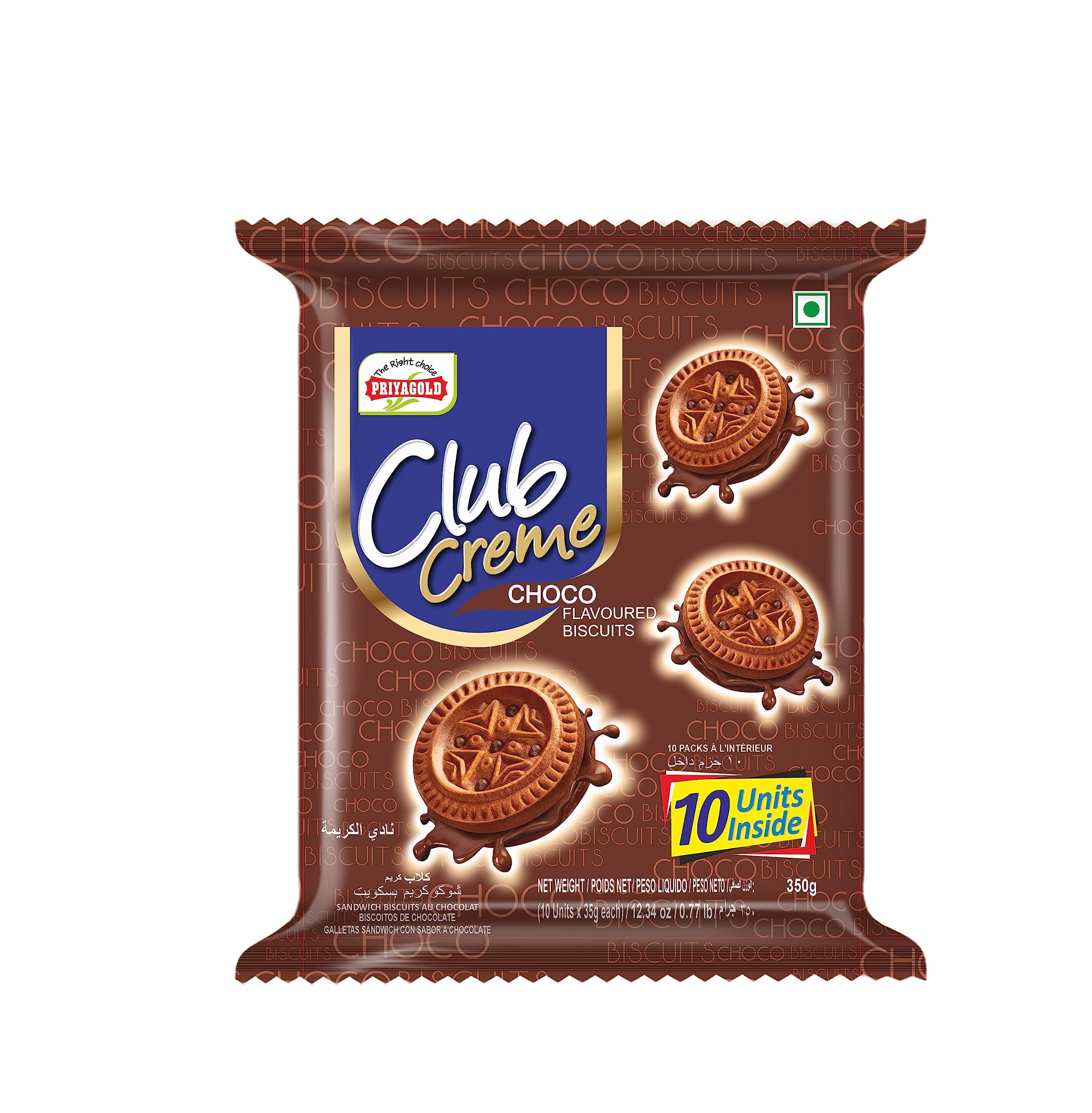 PRIYAGOLD CLUB CREME CHOCO BISCUIT - 350g