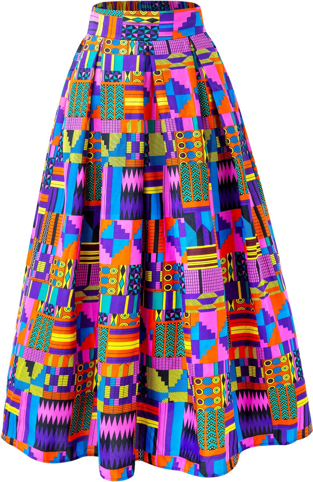 Women African Traditional Costume Ankara Print Skirt Dashiki Long Skirts