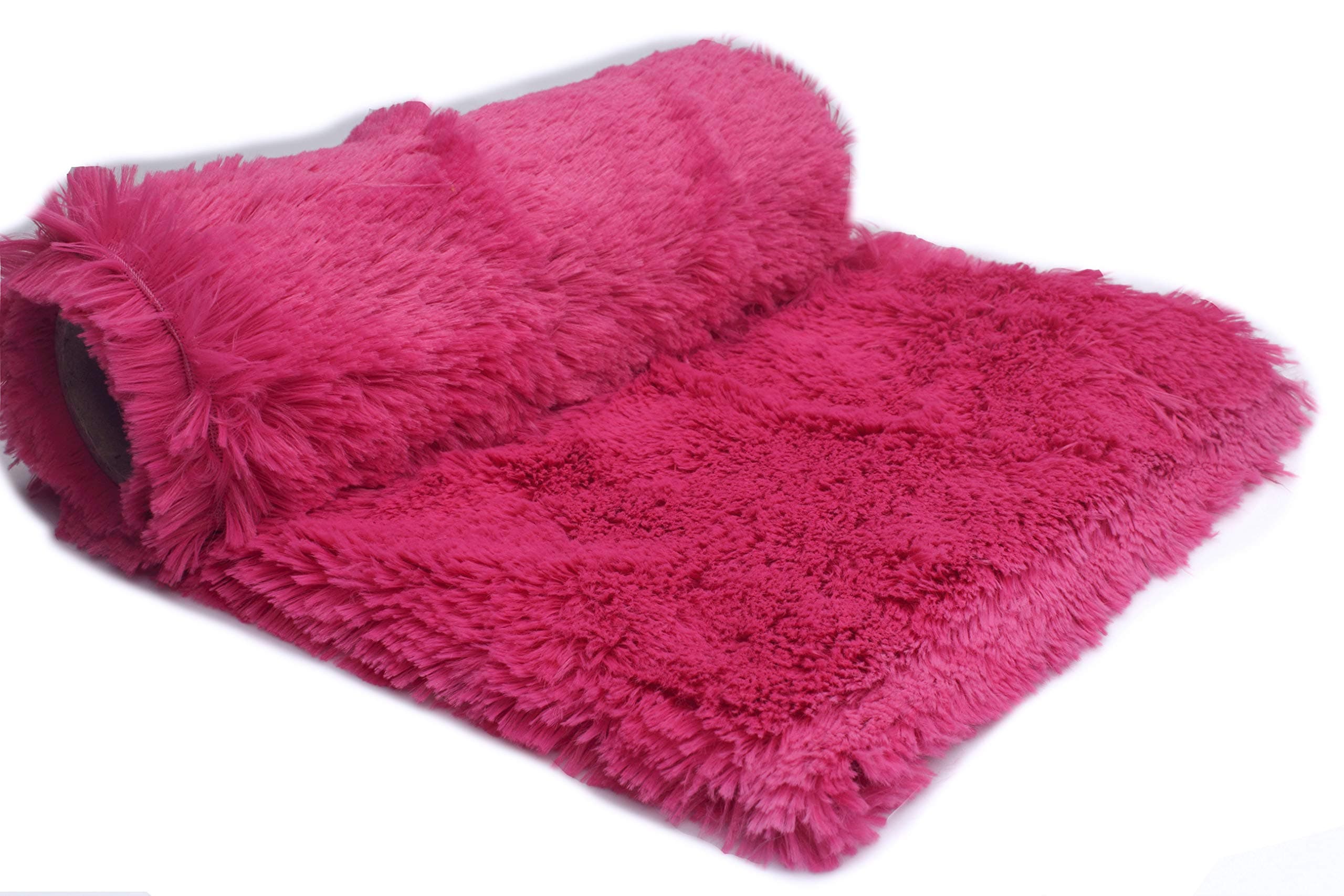 Knitted Minky Hair, Fleece, Shaggy (18 mm) 50x160 cm (Fuchsia)