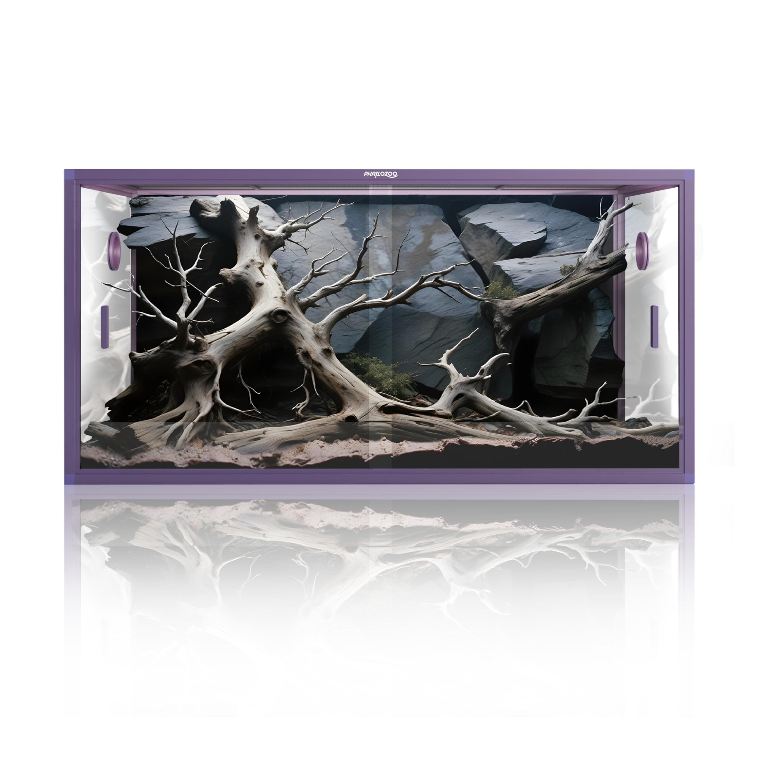 120 Gallon Reptile Vivarium, Stackable 4x2x2 Snake Enclosure with Front-Opening Transparent Reptile Enclosure for Bearded Dragon, Ball Python, Snake