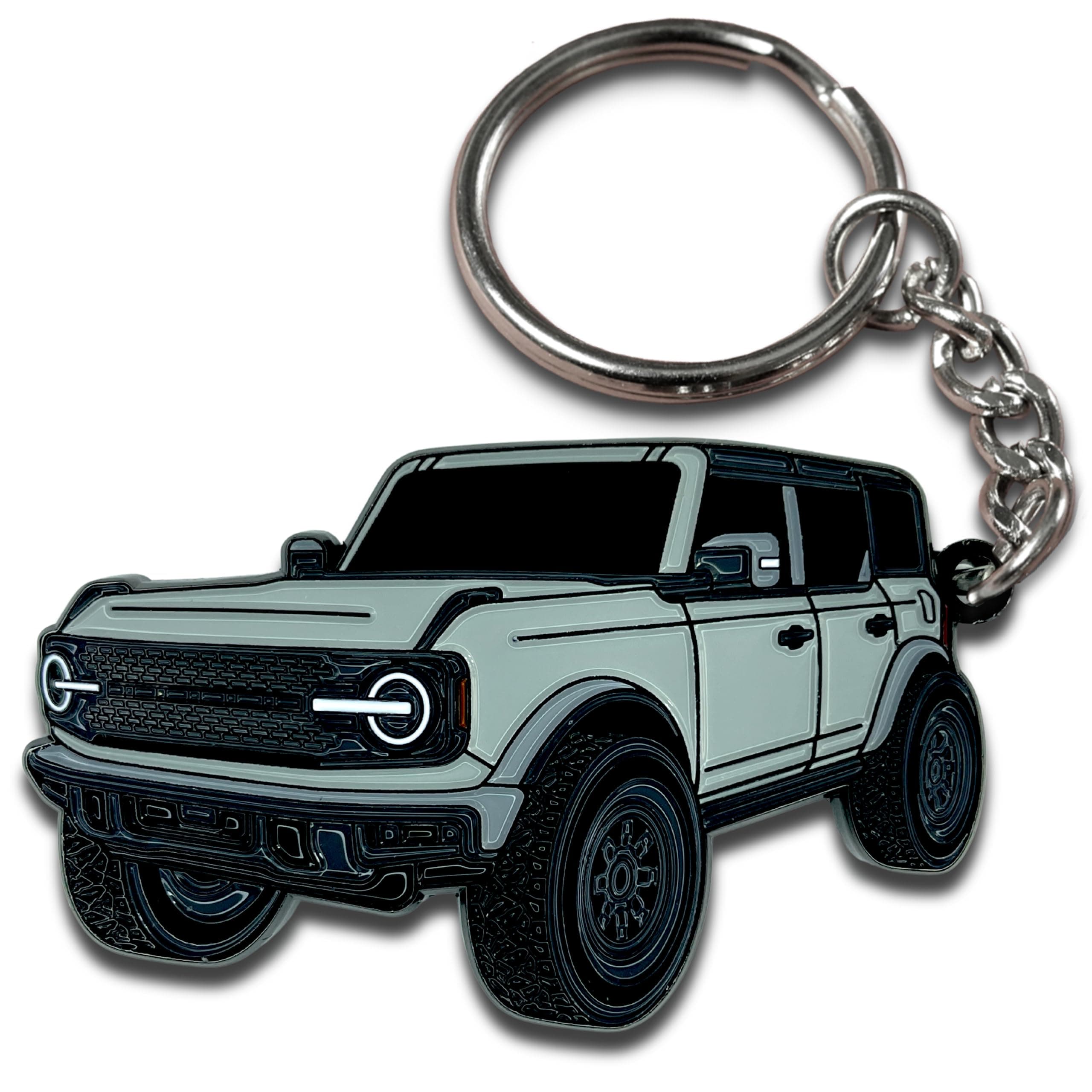 Bronco Keychain Accessories 4 door key chain Fob Cover Cool Mods compatible with Ford Bronco 2022 2023 2024