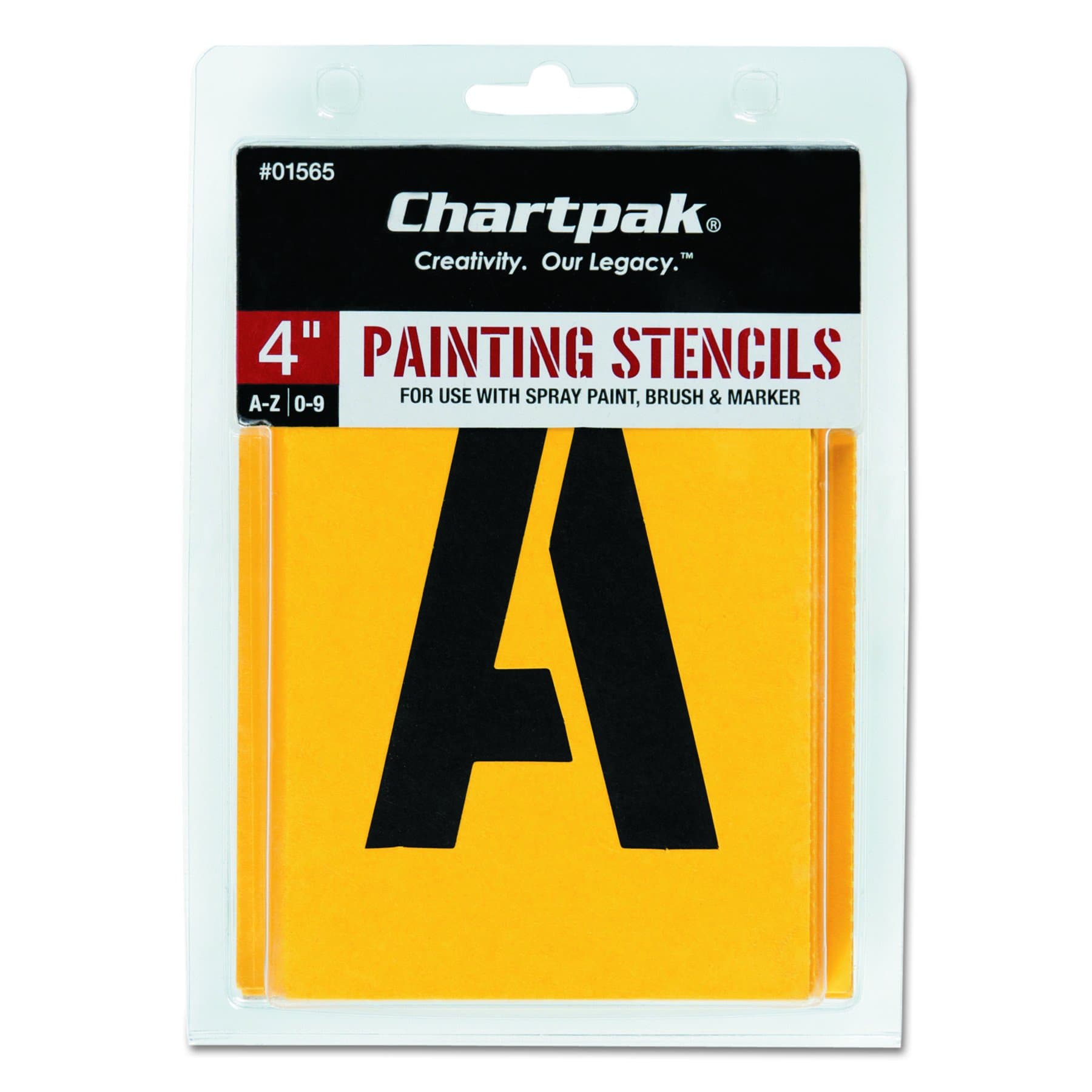 Letter and Number Painting Stencils, A-Z and 0-9, 4 Inches H, 35 per Pack (01565)