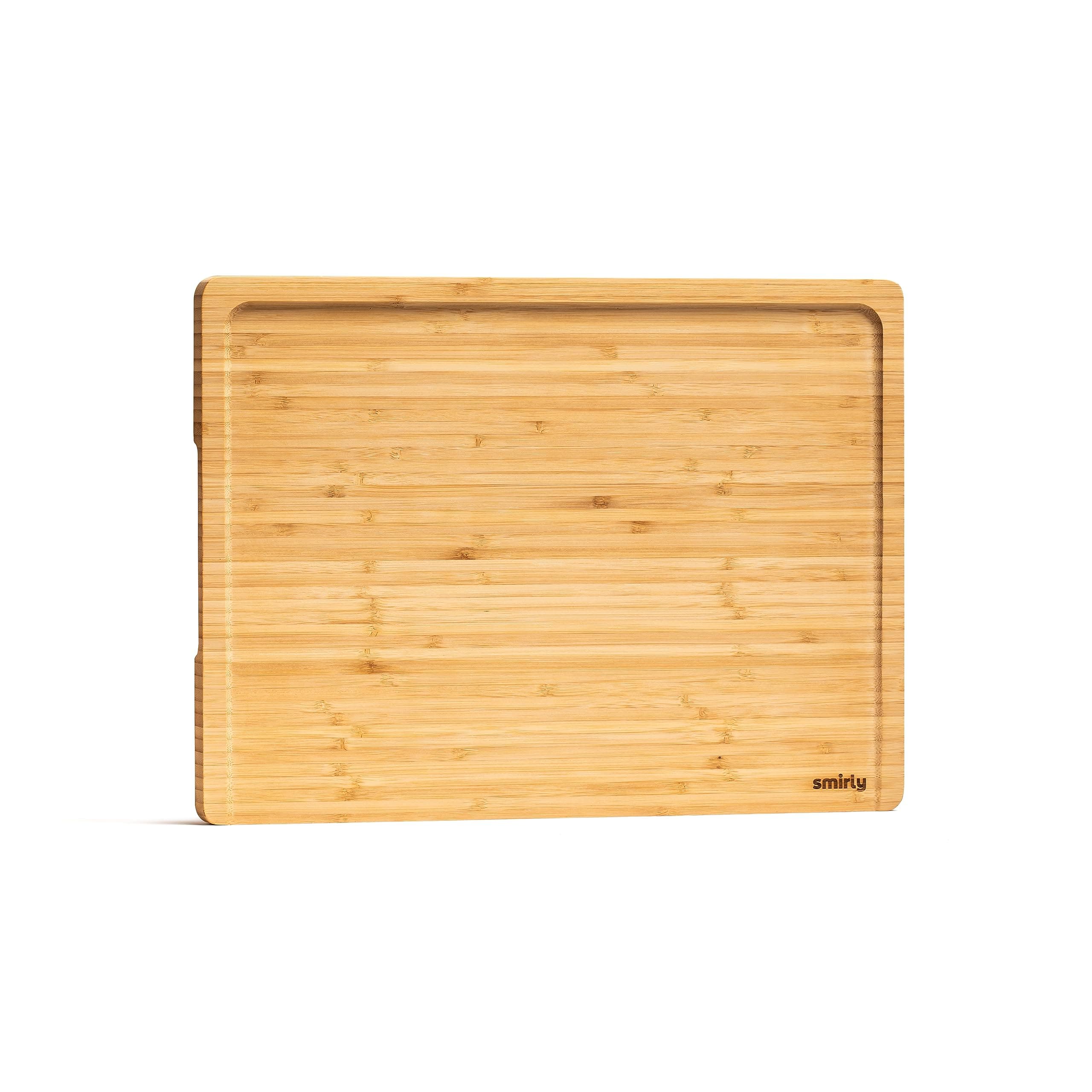 Large Bamboo Cutting Board for Kitchen: Large Bamboo Cutting Board with Juice Groove, Wooden Cutting Boards for Kitchen, Butcher Block Cutting Board Wood
