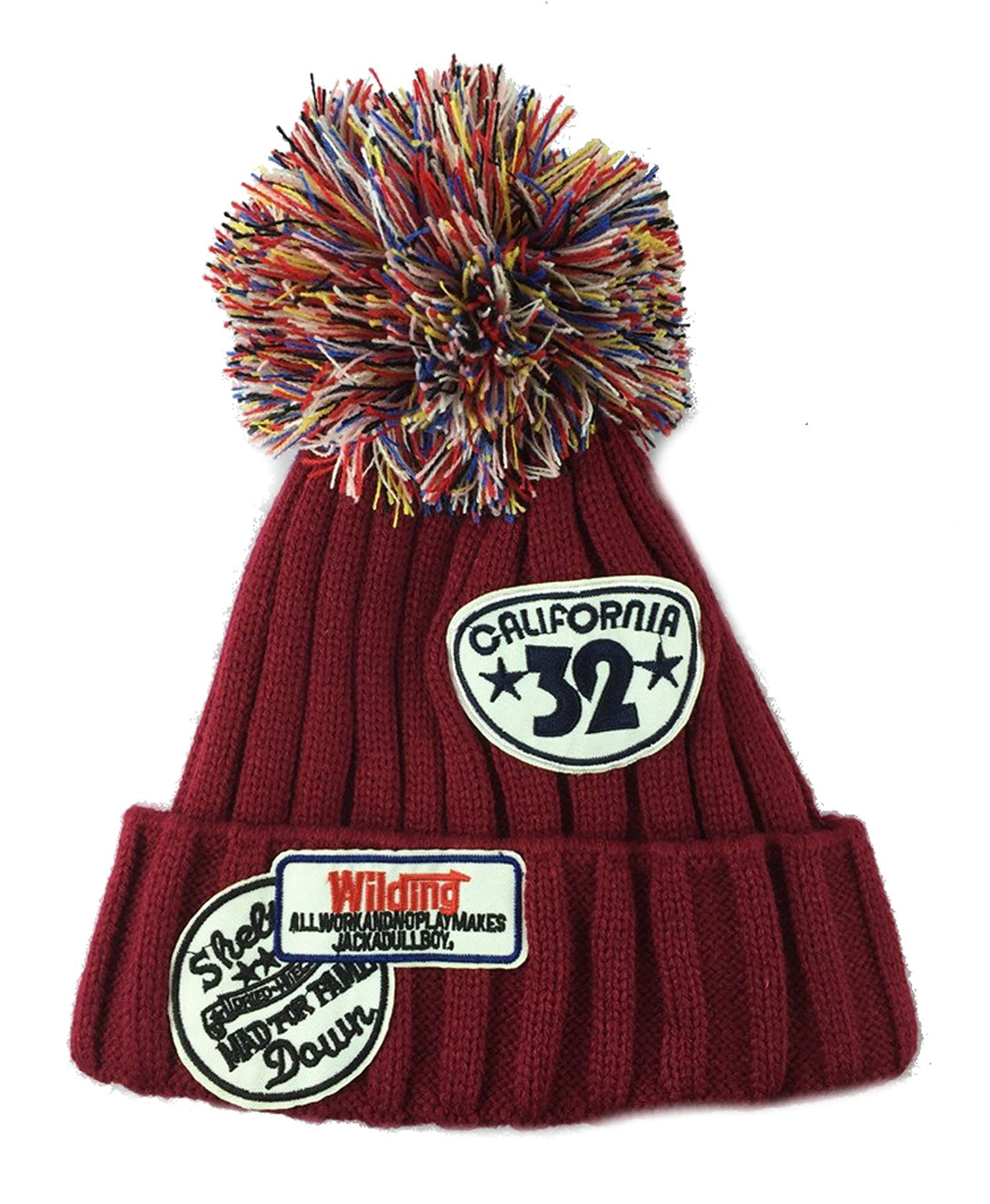 TKHAT Beanie Hats Fashion Unisex Redwine