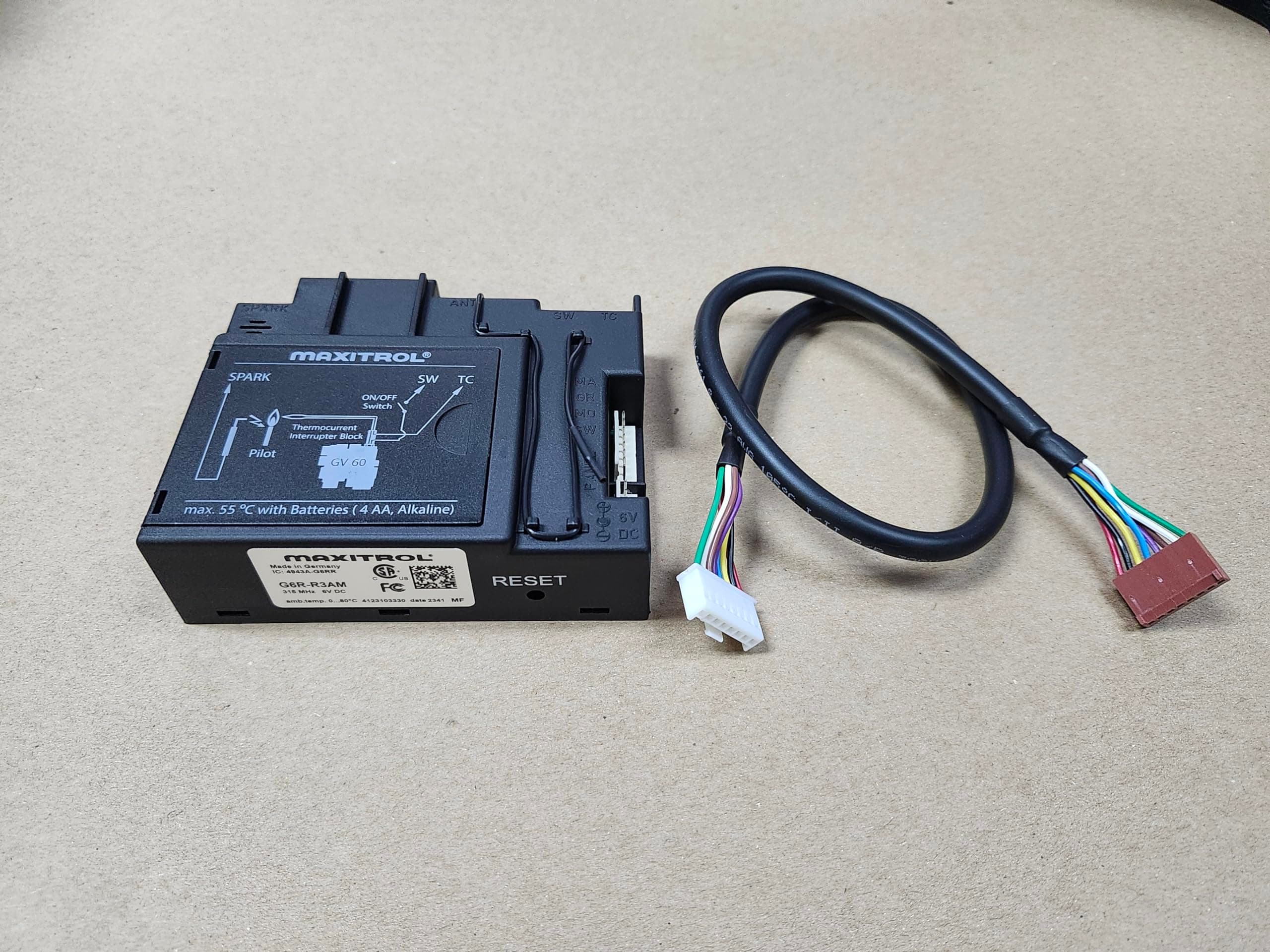 Maxitrol GV60 G6R-R3AM Control Module with Wire Harness (Real Fyre, Valor & Empire), Black