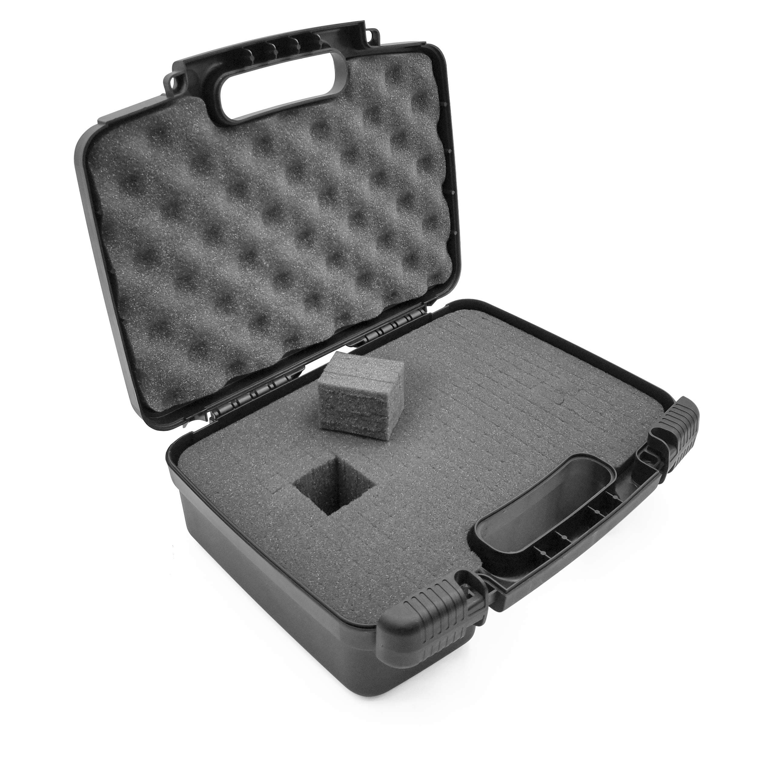 12" Customizable Foam Case for Portable Electronics - Hard Carrying Case with Pre-Diced Foam Interior for Use As Pico Projector Case, Microphone Case, Recorder Case and More